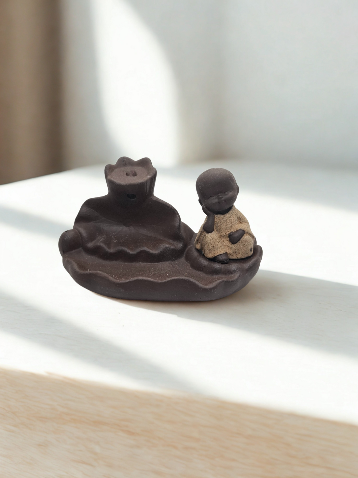 QUEMADOR INCIENSO DE REFLUJO - Monje y Buda