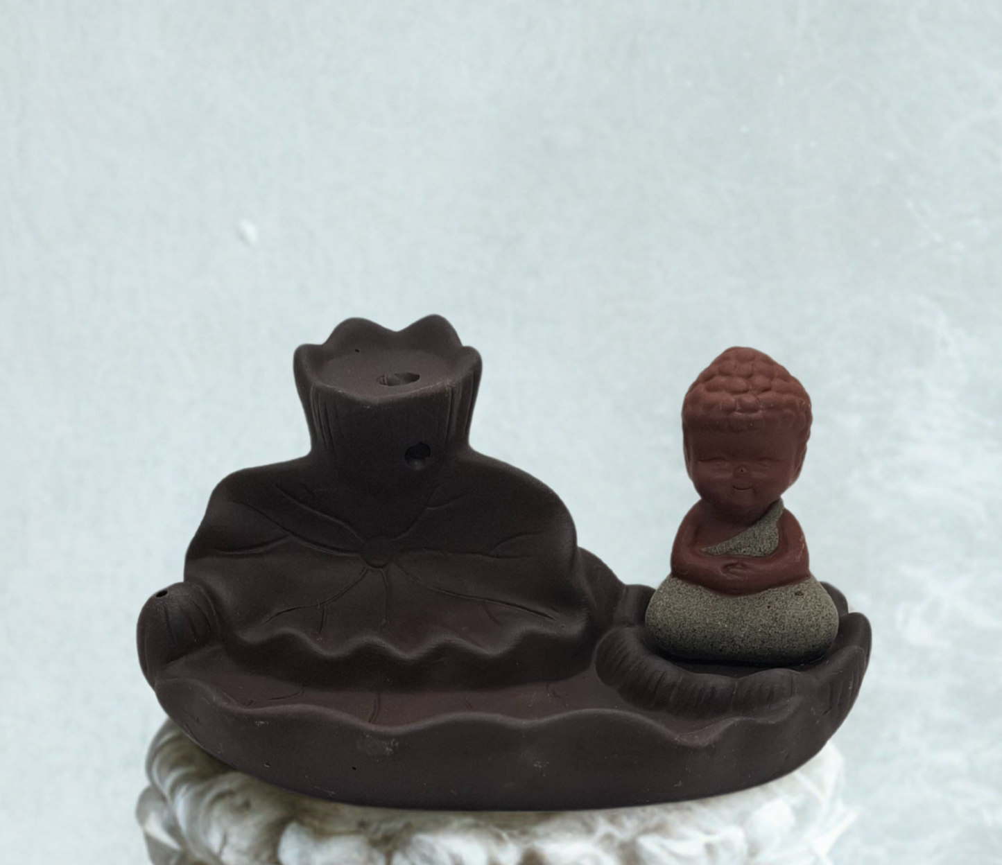 QUEMADOR INCIENSO DE REFLUJO - Monje y Buda