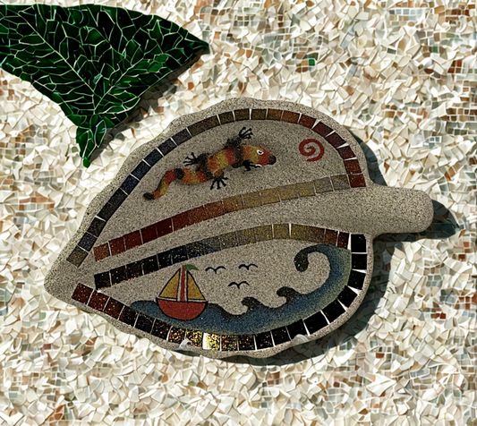 Plato Decorativo Lagartija - Simbolo de Tierra, Abundancia y Fertilidad